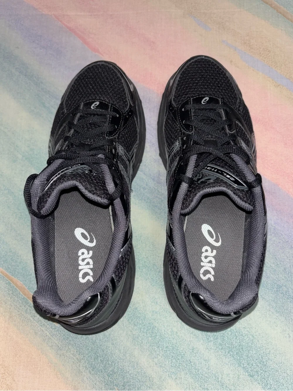 ASICS Gel-1130 Sneakers running black silver shoes size 8.5 athletic shoes - Picture 6 of 8